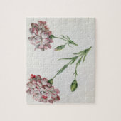 カーネーション(w/c紙で) ジグソーパズル (縦)