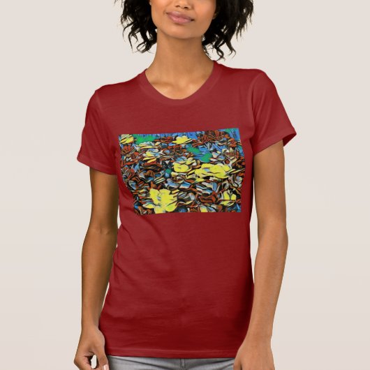 カーネーションTシャツ（濃い赤）夢見効果付き Tシャツ (正面)