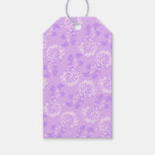 カーネ葉スラベルと花パープルギフト ギフトタグ (正面)