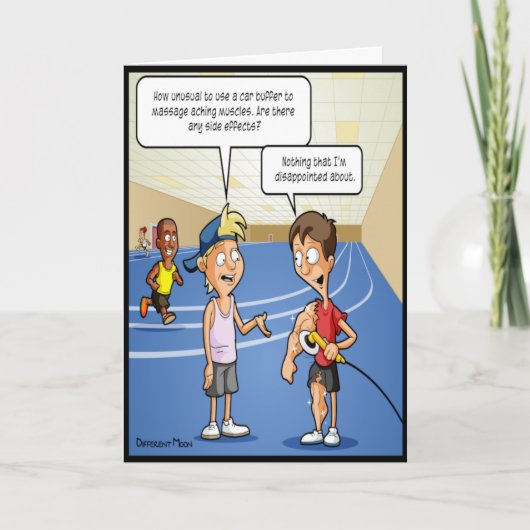 カーバッファマッサージおもしろい誕生日カード カード (正面)