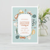 カーバースデーパーティーの招待 招待状 (スタンド正面)