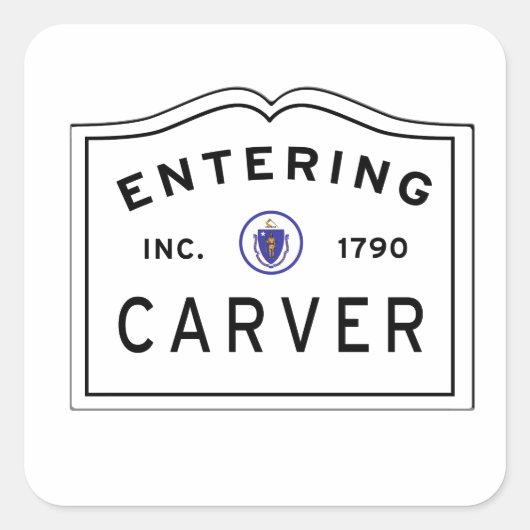 カーバーMaの町に入ること スクエアシール (正面)