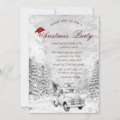 カーパインツリー雪の森のクリスマス 招待状 (正面)