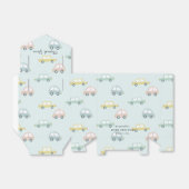 カーパターンブルーボーイベビーシャワー フェイバーボックス (折り畳みなし)