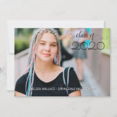 カーパレードスカイブルー卒業 招待状 (正面)