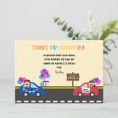 カーパレード誕生日サンキューカード 招待状 (スタンド正面)