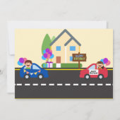 カーパレード誕生日サンキューカード 招待状 (裏面)