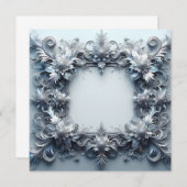 カーパーソナライズされた空白のドテンプレート – シルバーグレー 招待状 (正面/裏面)