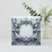 カーパーソナライズされた空白のドテンプレート – シルバーグレー 招待状 (スタンド正面)