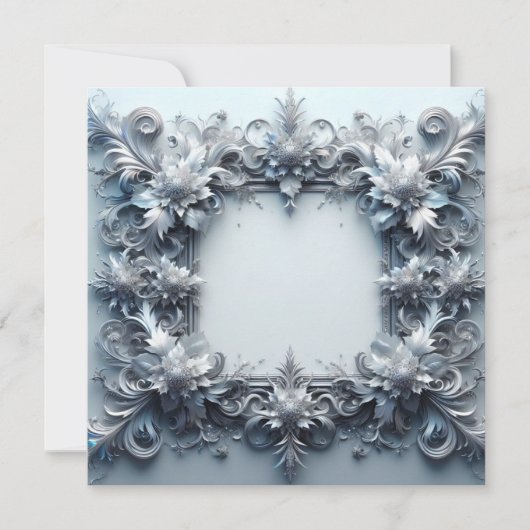 カーパーソナライズされた空白のドテンプレート – シルバーグレー 招待状 (正面)