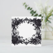 カーパーソナライズされた空白のド – 白黒テンプレート 招待状 (スタンド正面)