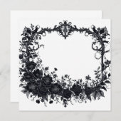 カーパーソナライズされた空白のド – 白黒テンプレート 招待状 (正面/裏面)