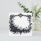 カーパーソナライズされた空白のド – 白黒テンプレート 招待状 (スタンド正面)