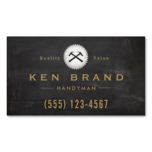 カーパ素朴ンマーソー建築ロゴBusi マグネット名刺 (正面)