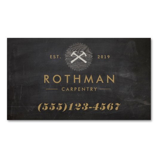 カーパ素朴ンマーソー建築ロゴBusi マグネット名刺 (正面)