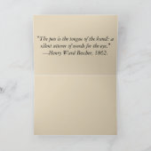 カービクトリアンドに付いた万年筆書の引用文 カード (内部)