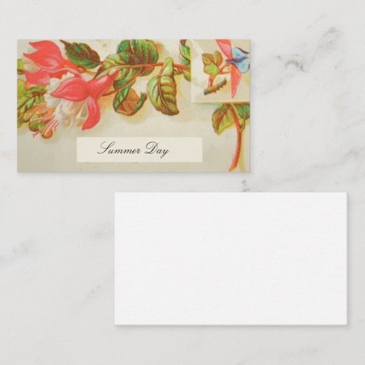 カービクトリアンド – 暗い赤紫色の花を呼び出す 名刺 (正面/裏面)