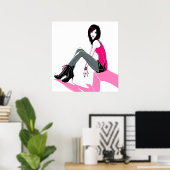 カービサイドピンク – ポスター (ホームオフィス)