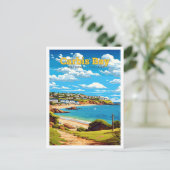 カービスベイコーンウォールイングランドトラベルヴィンテージ ポストカード (スタンド正面)