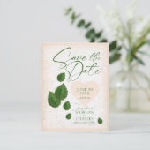 カービングされたハートの白樺の樹皮のSave the Date 案内状 (スタンド正面)