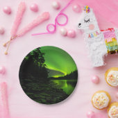 カービングオーロラ ペーパープレート (パーティー)