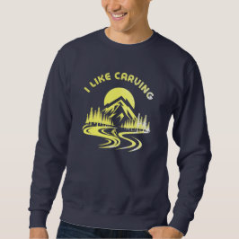 カービング引用文スキーのウィンタースポーツTシャツが好き スウェットシャツ