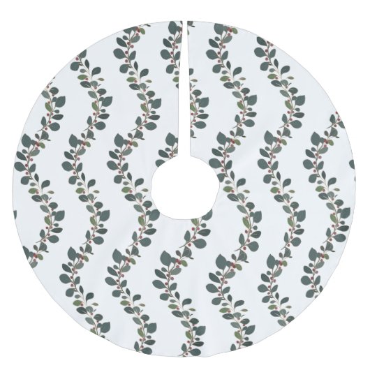 カービン離れグとベリーがクリスマスホリデーをスプレー ブラッシュドポリエステルツリースカート (正面)