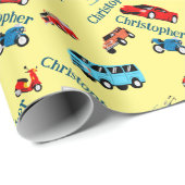 カービークルコラージュおもしろいレース ラッピングペーパー (ロールコーナー)