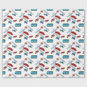 カービークルコラージュおもしろいレース ラッピングペーパー (フラット)