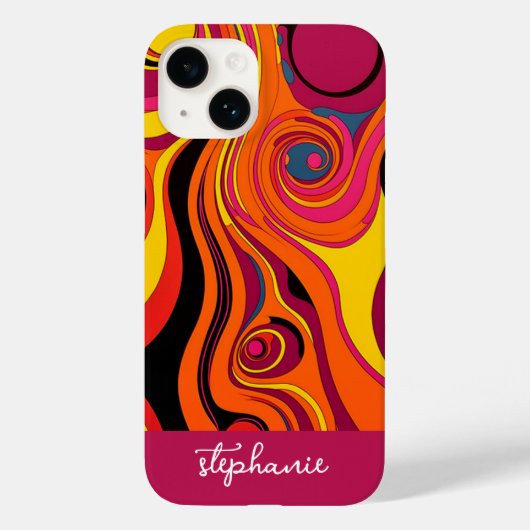 カーファンキーブ付きモダン旋回デザイン – スクリプト名 Case-Mate iPhoneケース (裏面)