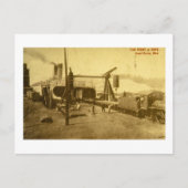 カーフェリーアット波止場、グランドヘイブン、ミシガン ポストカード (正面)