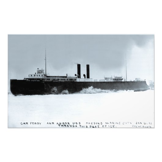 カーフェリーAnarborを通過マリンシティ1910 フォトプリント (正面)
