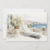 カーフギリシャ水彩風景リハーサルディナー 招待状 (裏面)