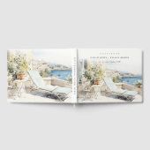 カーフギリシャ水彩風景結婚ズ ゲストブック (全面)