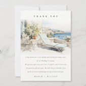 カーフギリシャ水彩風景結婚ズ サンキューカード (正面)