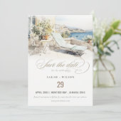 カーフギリシャ水彩風景結婚ズ セーブザデート (スタンド正面)