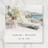 カーフギリシャ水彩風景結婚ズ フェイバータグ (正面)