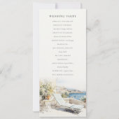 カーフギリシャ水彩風景結婚式 プログラム (裏面)