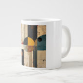 カーブしたポストモダンな彫刻的フォルムアート ジャンボコーヒーマグカップ (正面右)