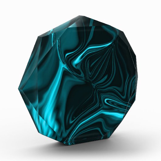 カーブと波紋スカイブルーまたはシアン、暗いXライト。 フォトブロック (左)