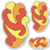 カーブの採用（黄色、赤、オレンジ） シール (正面)