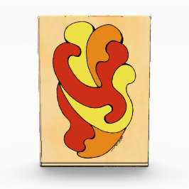 カーブの採用（黄色、赤、オレンジ） フォトブロック