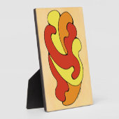 カーブの採用（黄色、赤、オレンジ） フォトプラーク (側面)