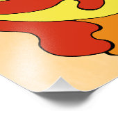 カーブの採用（黄色、赤、オレンジ） フォトプリント            (角)