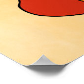 カーブの採用（黄色、赤、オレンジ） ポスター (角)