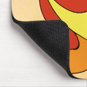 カーブの採用（黄色、赤、オレンジ） マウスパッド (コーナー)