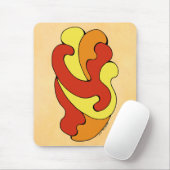 カーブの採用（黄色、赤、オレンジ） マウスパッド (マウス)