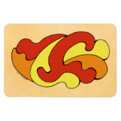 カーブの採用（黄色、赤、オレンジ） マグネット (横)