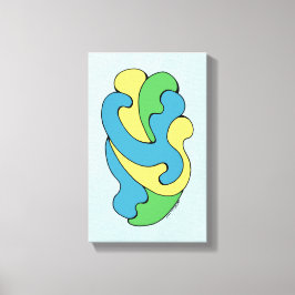 カーブの採用（黄、青、緑） キャンバスプリント