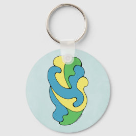 カーブの採用（黄、青、緑） キーホルダー